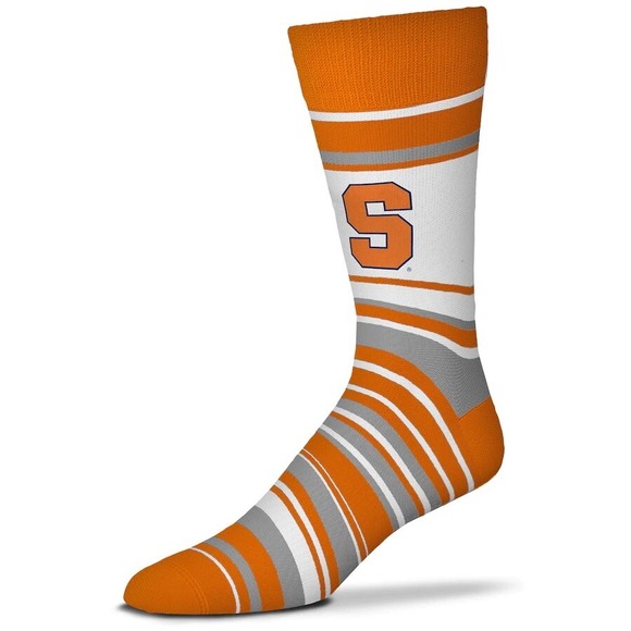 Syracuse Orange Socks Unisex Mas Stripe Crew Socks - OSFM For Bare Feet - Picture 1 of 2